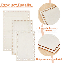 5Pcs 3 Styles Wooden Basket Bottoms&nbsp;DIY-HS0002-15
