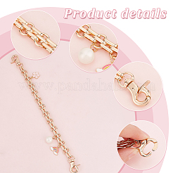 2Pcs Alloy Enamel Flower & Rainbow Charm Purse Strap Extenders&nbsp;AJEW-PH0004-98