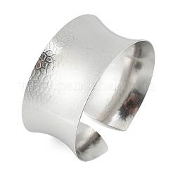 304 Stainless Steel Wide Open Cuff Bangles for Women&nbsp;BJEW-K230-03B-P