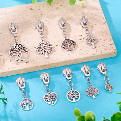 18Pcs 9 Style Alloy Zipper Pulls&nbsp;HJEW-TAC0080