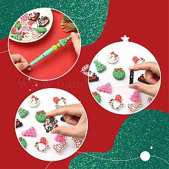 16Pcs 8 Style Christmas Silicone Beads&nbsp;SIL-SZ0001-08