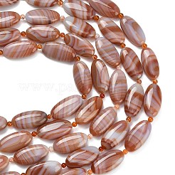 Natural Red Banded Agate Beads Strands&nbsp;G-B178-U01-01