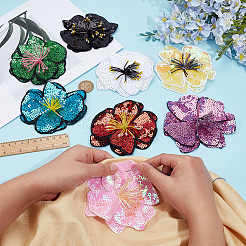 8Pcs 8 Styles Polyester Clothing Patches&nbsp;PATC-BC0001-22