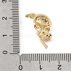 Brass Micro Pave Orange Cubic Zirconia Pendants&nbsp;CU-L001-13G-01