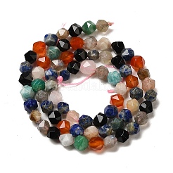 Natural Carnelian/Lapis Lazuli/Labradorite/Amazonite/Apatite Beads Strands&nbsp;G-K382-A01-01