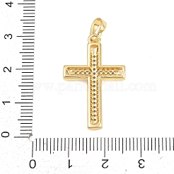 Brass Micro Pave Clear Cubic Zirconia Pendants&nbsp;KK-D258-11G-06