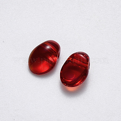 Transparent Spray Painted Glass Charms&nbsp;GLAA-R211-05