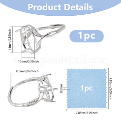 1Pc Oval Prong Ring Settings&nbsp;FIND-DC0006-66