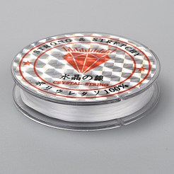強い伸縮性のあるビーディング弾性糸  フラット弾性クリスタルストリング  ホワイト  0.8mm  約10.93ヤード（10m）/ロール&nbsp;EW-N002-37