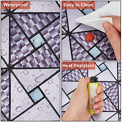 5Pcs Square Mosaic Glass Wall Decorations&nbsp;AJEW-AR0001-28