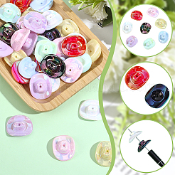 40Pcs 8 Colors UV Plated Opaque Acrylic Beads&nbsp;OACR-PA0001-63