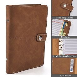 Imitation Leather A6 Portable Pocket BuckleLoose-Leaf Notebook&nbsp;AJEW-WH20001-45C