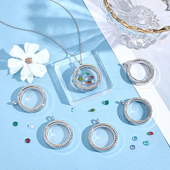 6Pcs Alloy Magnetic Locket Pendants&nbsp;FIND-ME0003-67P