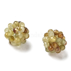 Natural Green Garnet Woven Beads&nbsp;GG-CBA2E9C-F30-02