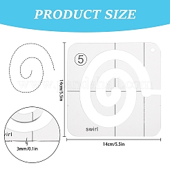 Transparent Acrylic Sewing Template&nbsp;DIY-GF0002-87