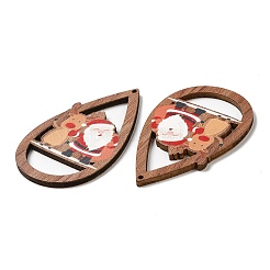 Single Face Christmas Printed Wood Big Pendants&nbsp;WOOD-D025-29
