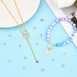 20Pcs 2 Colors Brass Locking Jump Rings&nbsp;KK-BBC0023-07A