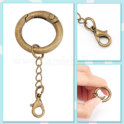 16Pcs 4 Colors Alloy Spring Gate Rings&nbsp;HJEW-AB00522