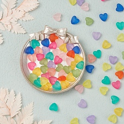 100Pcs 10 Colors Transparent Acrylic Beads&nbsp;FACR-YW0001-02