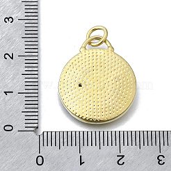 Brass Micro Pave Cubic Zirconia Pendants&nbsp;KK-V010-06G-01