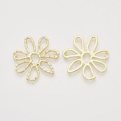 合金空枠ペンダント  UVレジンDIY用  エポキシ樹脂  プレスジュエリー  花  ライトゴールド  32.5x32x2mm  穴：1.2mm&nbsp;PALLOY-S121-205B