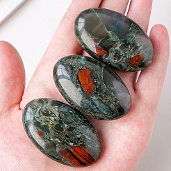 Natural Bloodstone Palm Stones&nbsp;PW-WGE0F83-01