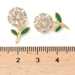 Brass Micro Pave Cubic Zirconia Pendants&nbsp;KK-Q068-25G