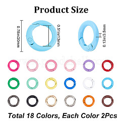 36Pcs 18 Styles Zinc Alloy Key Clasps&nbsp;FIND-CP0001-58