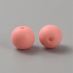 Acrylic Frosted Round Beads&nbsp;FACR-WH0001-06A-03