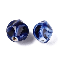 Vintage Handmade Porcelain Wrinkle Beads&nbsp;PORC-Q006-09H