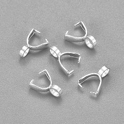 304ステンレススチール製アイスピックピンチベイル  銀  12x4mm  穴：2.5mm  ピン：0.7x0.4mm&nbsp;STAS-D448-077S-02