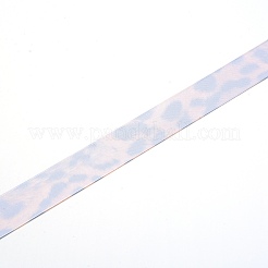 ポリエステルグログランリボン  片面ヒョウ柄  ギフトラッピングを好む  カラフル  1インチ（26mm）  /ロール100ヤード（91.44メートル/ロール）&nbsp;OCOR-WH0064-39