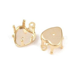 Heart Brass Sew on Prong Settings&nbsp;KK-C163-14A-G