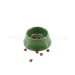 犬用フードボウル プラスチック製ミニモデル  マイクロランドスケープドールハウスアクセサリー  小道具の装飾のふりをする  グリーン  25x15mm&nbsp;PW-WG0A316-01