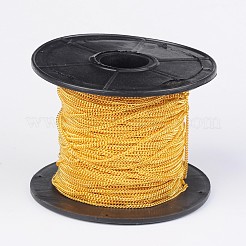 アイアン製ツイストチェーンカーブチェーン  溶接されていない  スプールで  ゴールドカラー  リンク：2x3mm  厚さ0.5mm  約328.08フィート（100m）/ロール&nbsp;CHS002Y-G