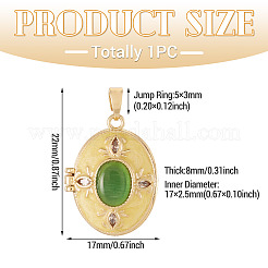 1Pc Brass Enamel Locket Pendants&nbsp;FIND-TA0010-71D