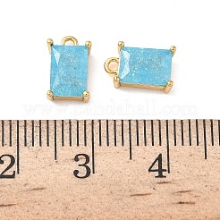 Brass Crushed Ice Cut Cubic Zirconia Pendants&nbsp;KK-D024-25B-G