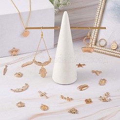 47個の合金ペンダント  ジュエリー ネックレス ブレスレット イヤリング クラフト用  混合図形  ローズゴールド  13~15x10~24mm&nbsp;JX215A