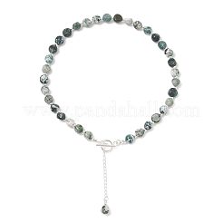 Natural Tree Agate and 304 Stainless Steel & Brass Finding Necklaces&nbsp;NJEW-JN06198