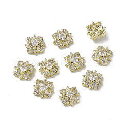 Brass Pave Clear Cubic Zirconia Nail Art Decoration&nbsp;MRMJ-B002-01LG