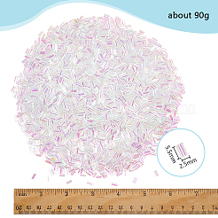 ABSプラスチックチューブビーズ  透明  5.5x2.5x2.5mm&nbsp;DIY-WH0888-230A