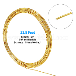 DIYワイヤーラップジュエリーキット  アルミワイヤーと鉄のサイドカッティングプライヤー付き  ゴールド  20ゲージ  0.8mm  10 m /ロール  2のロール/セット&nbsp;DIY-BC0011-81A-04