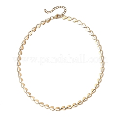 2個 2色 304ステンレススチール ハートリンクチェーンネックレス レディース  ミックスカラー  15.75インチ（40cm）  1pc /カラー&nbsp;NJEW-JN05898