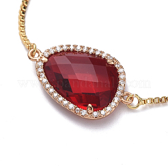 Adjustable Brass Micro Pave Cubic Zirconia Bracelets&nbsp;BJEW-JB05017-M