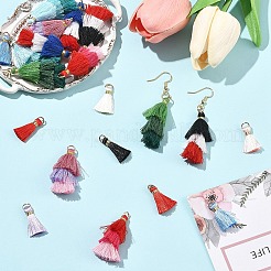 24Pcs 12 Styles Polycotton(Polyester Cotton) Tassel Pendant Decorations&nbsp;FIND-YW0012-77