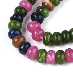 Dyed Natural White Jade Beads Strands&nbsp;X-G-T139-58B-01