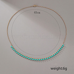 Chic Brass Enamel Link Chain Necklaces for Women&nbsp;BL9901