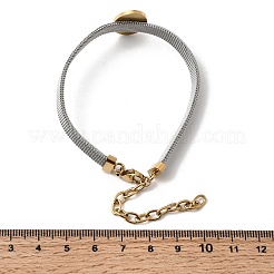 304ステンレススチール製聖母マリアバングル（女性用）  ゴールデン·ステンレス鋼色  7-3/8インチ（18.6cm）&nbsp;BJEW-K295-01B-GP