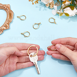 5Pcs Brass Keychain Clasp Findings&nbsp;KK-HS0001-09