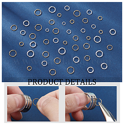 300Pcs 10 Styles Brass Open Jump Rings&nbsp;KK-BC0012-43